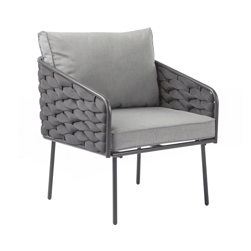 4-Pieces Outdoor Metal Patio Furniture Set