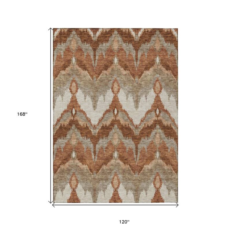 HomeRoots Ikat Transitional Rectangle Outdoor Rug