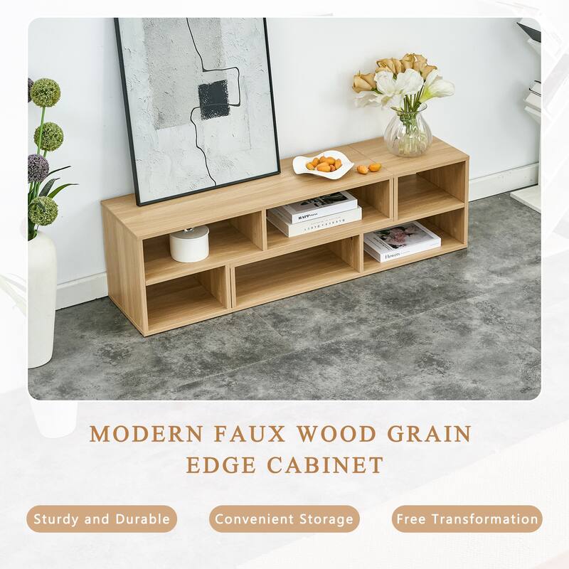 47.2" L-Shaped Modular TV Stand with Adjustable Shelves