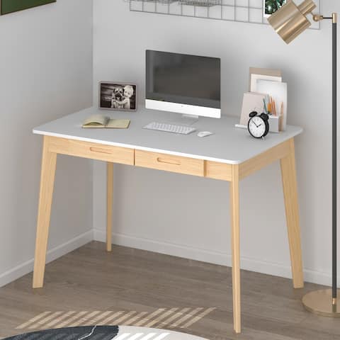 39.4"W Wood Desk Writing Desk Computer Desk