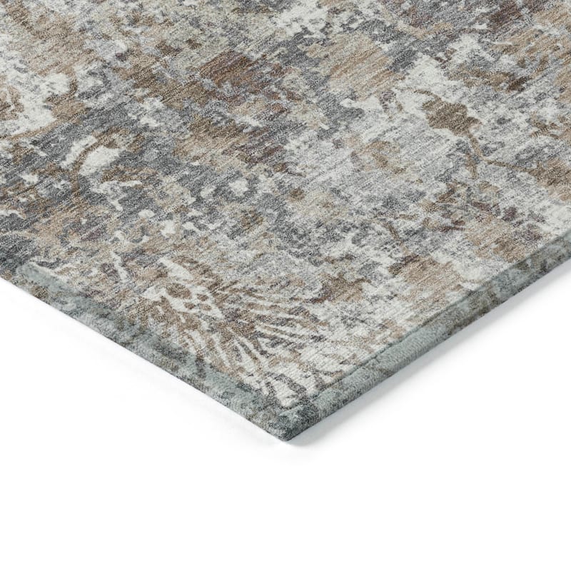 Machine Washable Indoor/Outdoor Vintage Traditional Chantille Rug