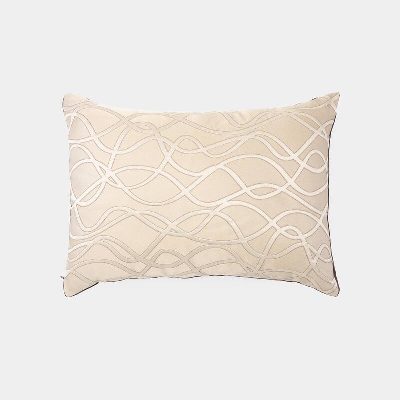 Bales Beige Brown Cotton Decorative Bolster Pillow