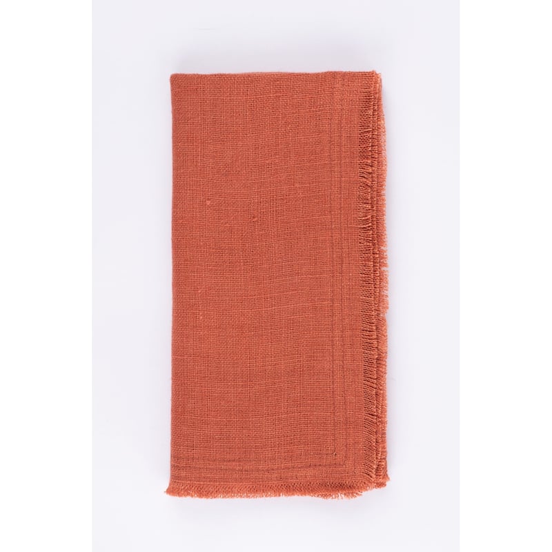 Raphael, Linen, Dinner Napkin Set (Set of 4) - Burnt Sienna