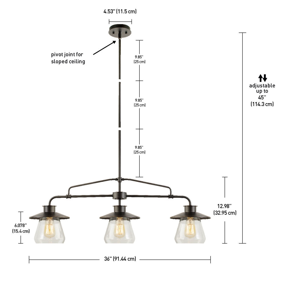 Globe nate 3 light pendant outlet