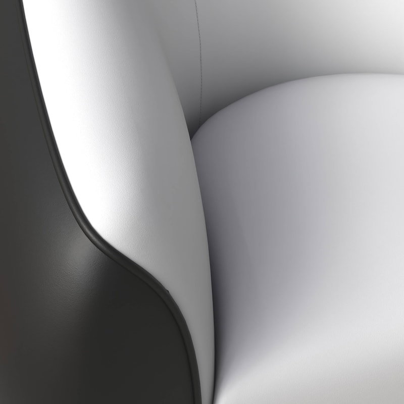 Single-Seater Sofa Armchair Upholstered in Vegan Leather with Metal Legs Opula Series by LeisureMod