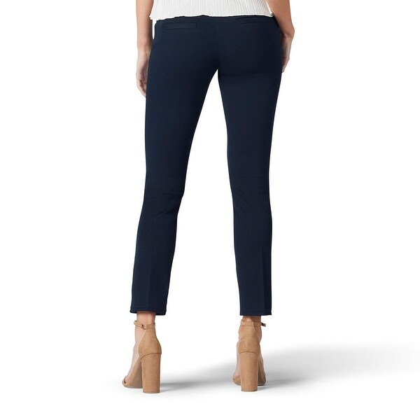 womens navy slim leg trousers