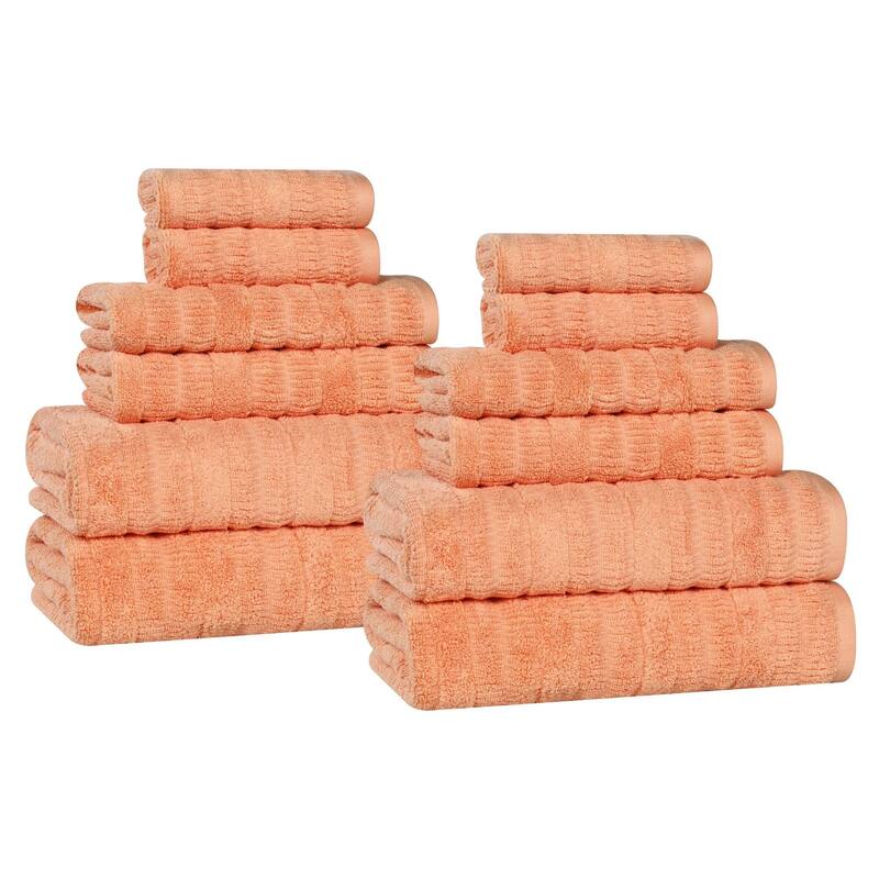 Superior Mika Smart Twist Viscose Cotton Blend 12 Piece Towel Set