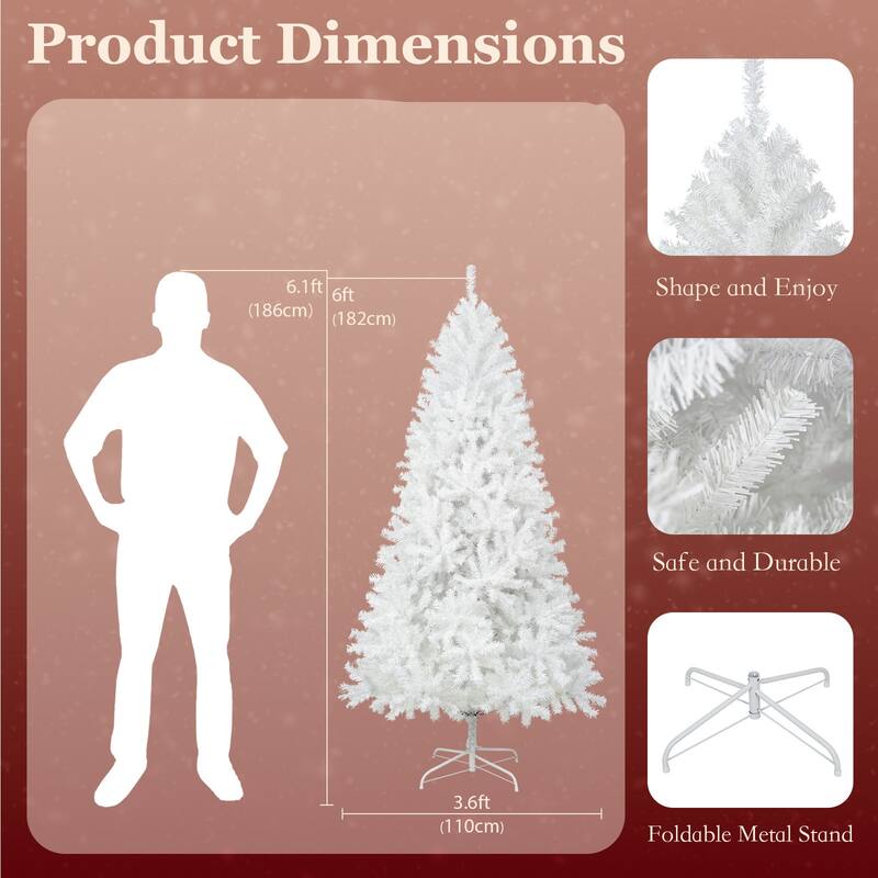 Artificial Christmas Trees With Foldable Metal Stand (6 / 7.5 / 9 ft.)