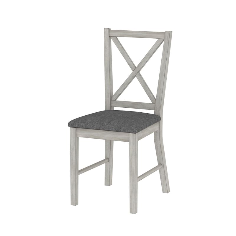 Modern Dining Linen Fabric Upholstered Solid Wood Dining Chairs