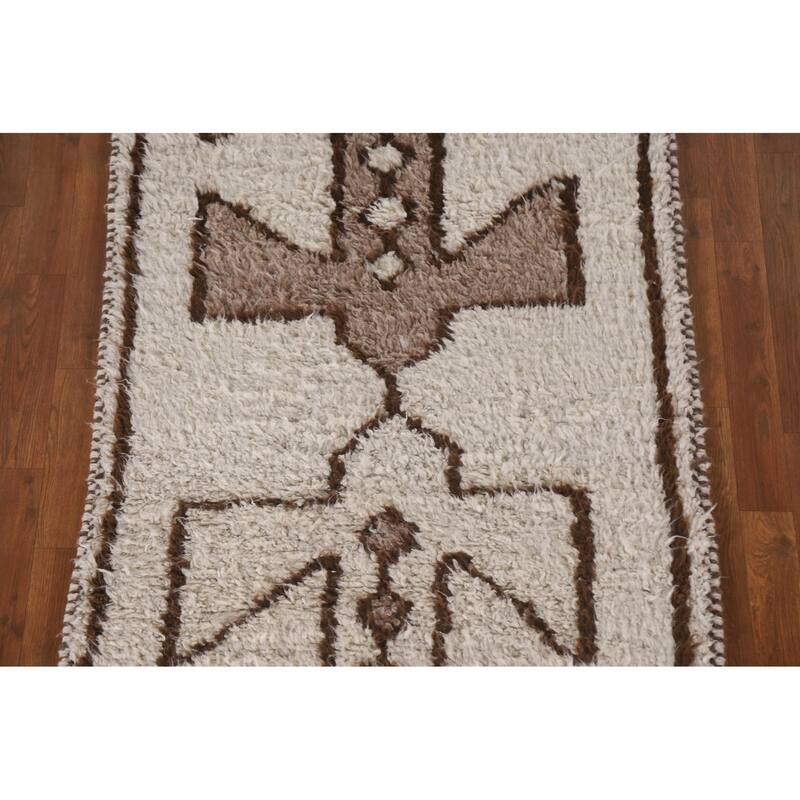 Anatolian Turkish Runner Rug Hand-knotted Wool Carpet - 3'4"x 11'9"