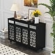 Accent Buffet Sideboard with 4 Mirror Doors, Storage Cabinet Console ...