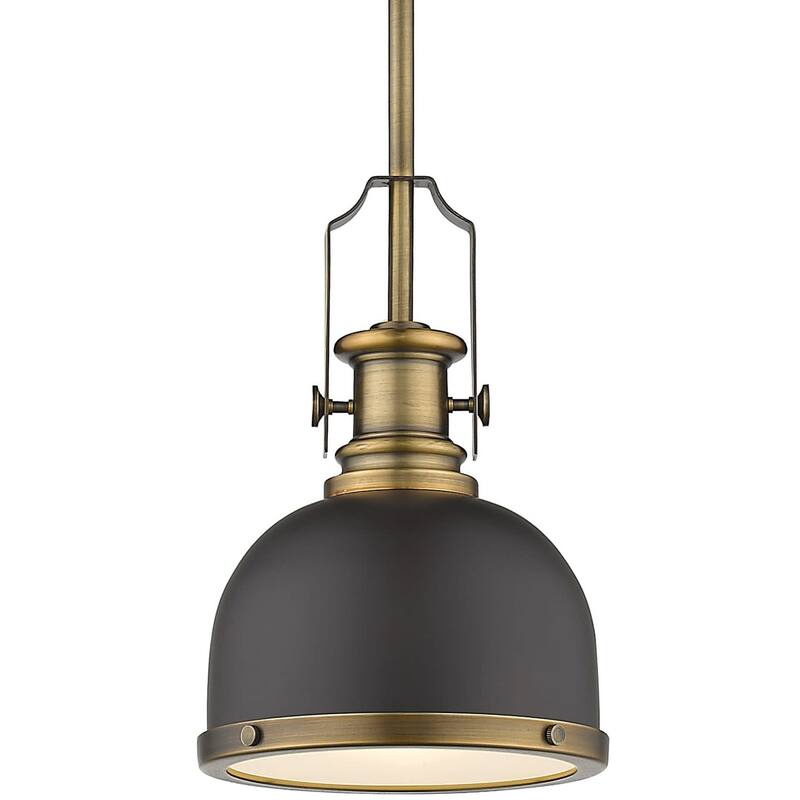 Bellevue Agnes 8" Wide Mini Pendant - Bronze / Heritage Brass