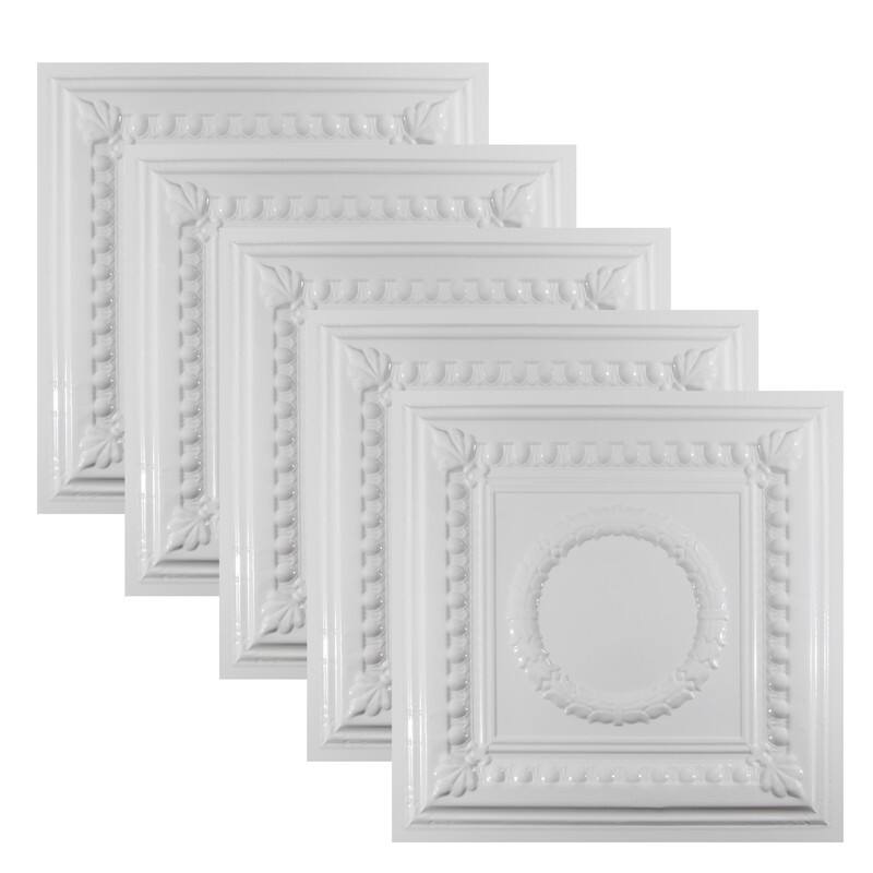 Great Lakes Tin Cleveland Lay-in Ceiling Tile - Gloss White - 2 x 2