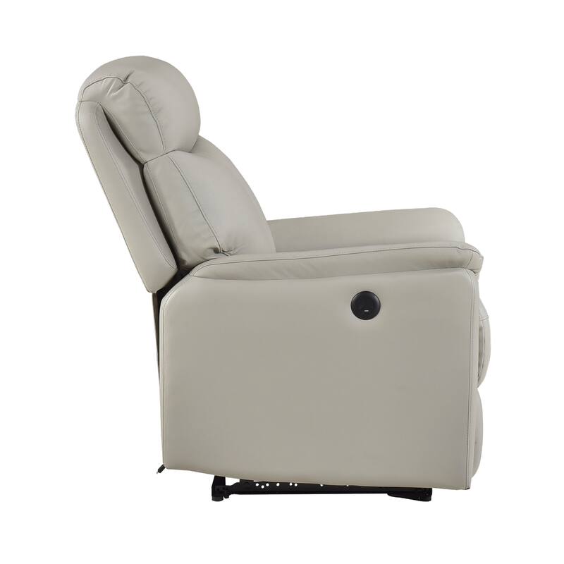 Fremont & Park Beau 33" Leather Power Reclining Chair - Power Control, Charging Ports