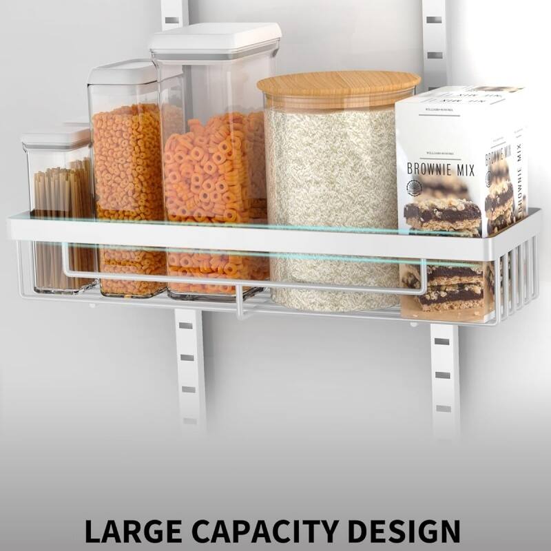 6 Tier Over the Door Food Storage Cabinet Organizer Black Hanging Kitchen Basket - 5.1"D x 15.3"W x 59"H