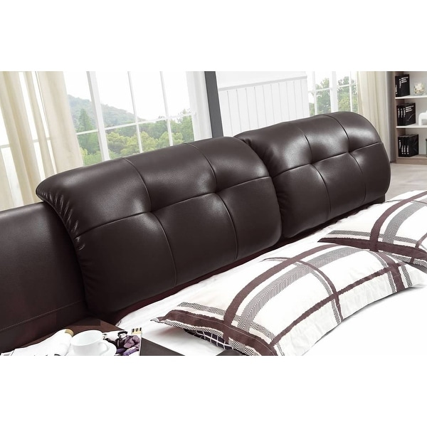 Greatime modern platform bed deals with siderail storage