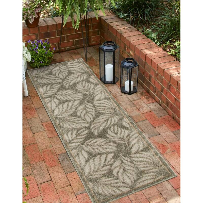 Outdoor Turgh Collection Area Rug - Gray - 2'x6'