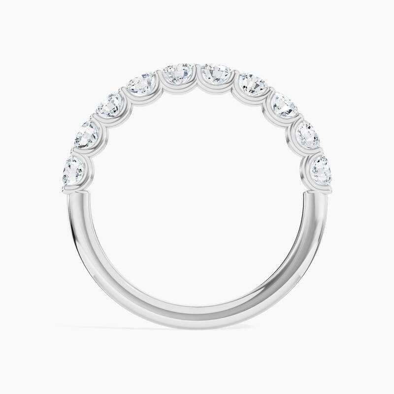 Auriya 14k Gold Round Lab Grown Diamond Half Eternity Band 1.00 - 4.50 ct. tw. (F-G, VS)
