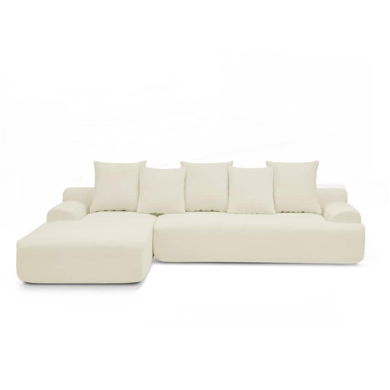 Modern Upholstered L-Shape Sectional Sofa Couch