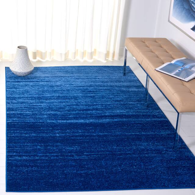 SAFAVIEH Adirondack Vera Modern Ombre Distressed Stripe Area Rug - 5'1" x 7'6" - Light Blue/Dark Blue
