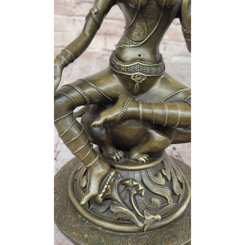 Bronze Statue Of Seated Goddess Tara In Traditional Tibetan Style - Intricate Buddhist Deity Sculpture