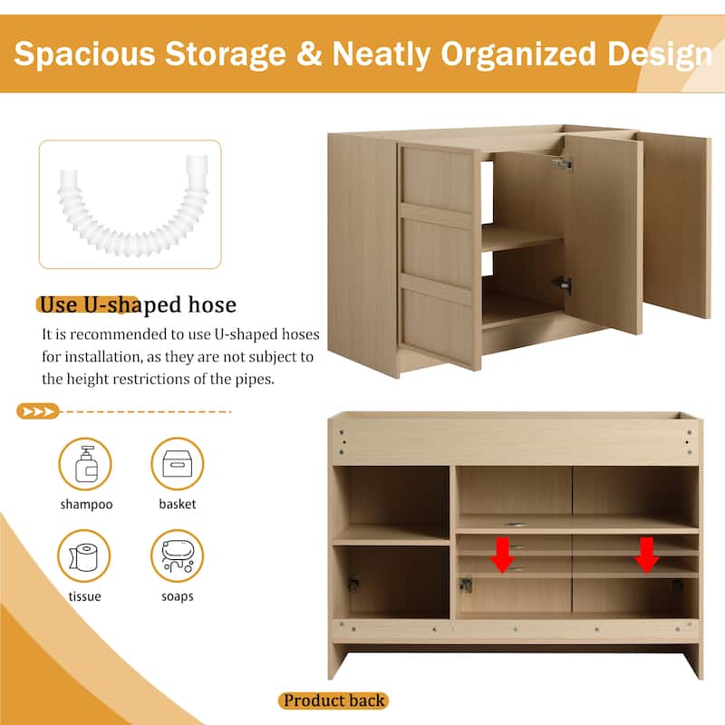 Malwee 36"/42"/48" FreeStanding Bathroom Vanity Without Sink