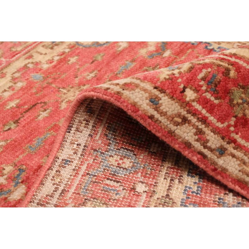 ECARPETGALLERY Hand-knotted Jules Serapi Red Wool Rug - 3'2 x 4'10