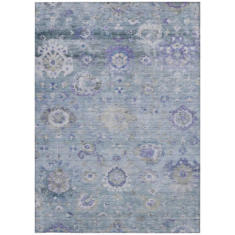 HomeRoots Floral Traditional Rectangle Outdoor Rug