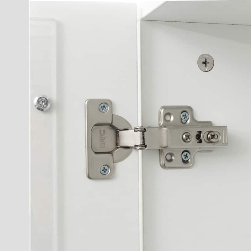 Storage Cabinets with Aluminum Strip Lamp & with Glass Shelves