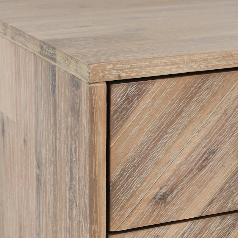 Clyde Mid-Century Solid Wood 2 Drawer Nightstand by Kosas Home