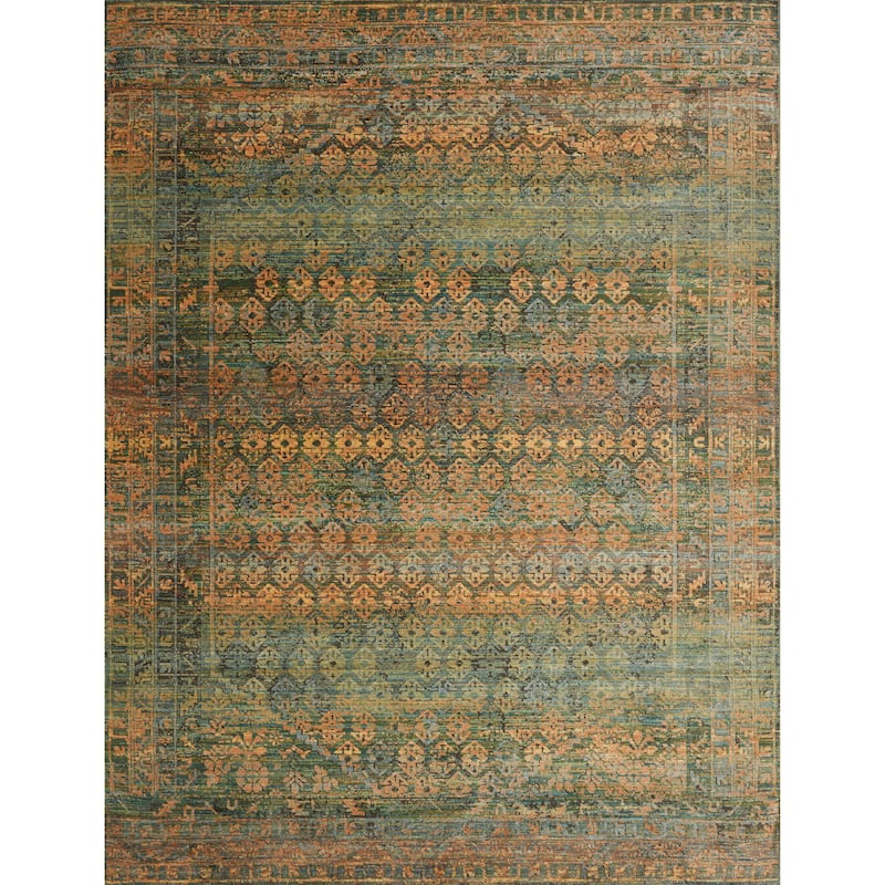 Alexander Home Genova Diamond Fiesta Transitional Border Rug
