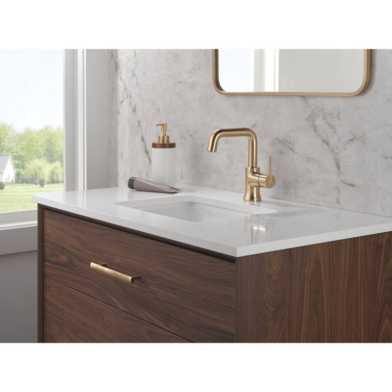 Delta 554HAR-DST Trinsic 1.2 GPM Single Hole Bathroom Faucet with Push