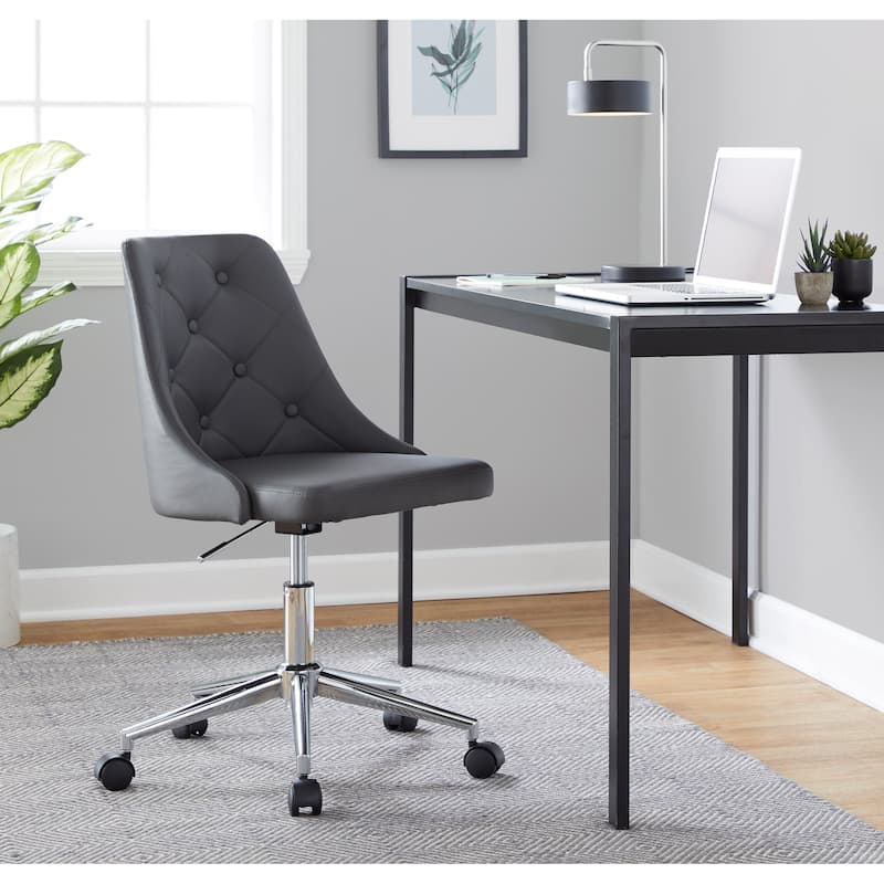 Silver Orchid Ockelbo Adjustable Office Chair with 5-Star Caster Base