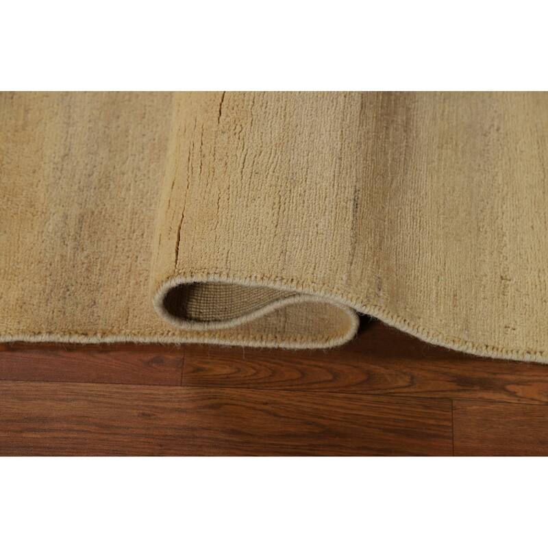 Modern Gabbeh Oriental Rug Handmade Beige Accent Wool Carpet - 2'9"x 4'2"