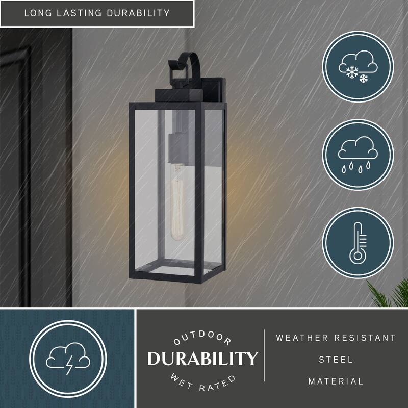 Vaxcel Lighting T0745 Clinton 18" Tall Outdoor Wall Sconce with Clear