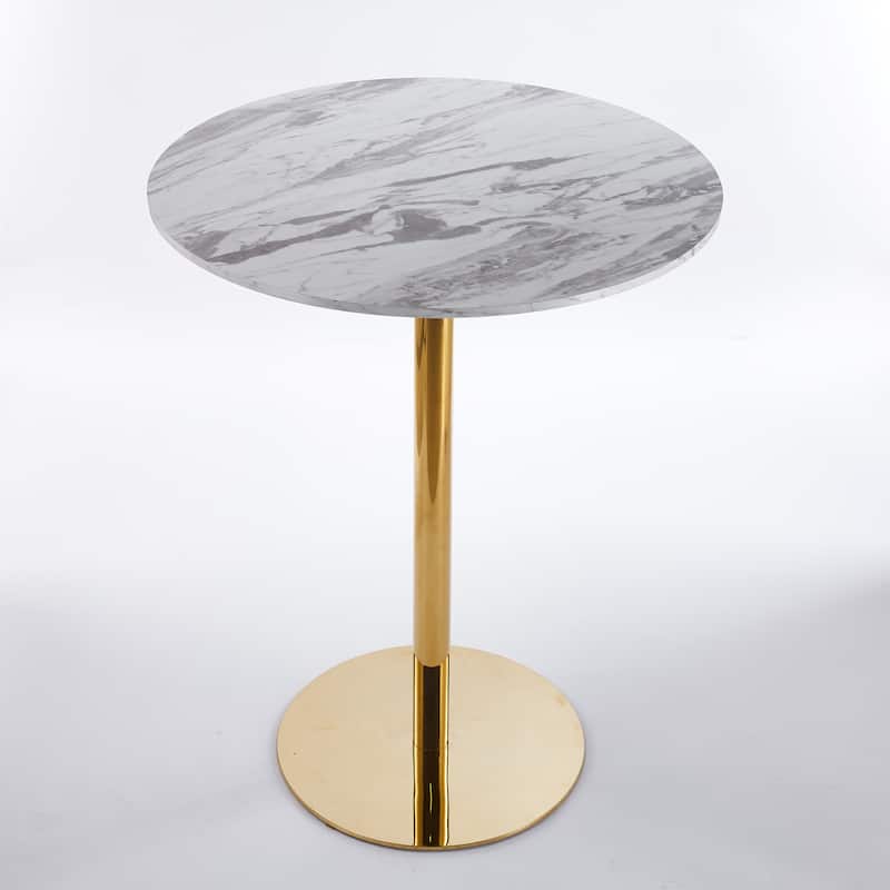 GDFStudio - Soren Mid-Century Modern Pedestal Bar Table Set with Swivel Adjustable Upholstered Counter-Height Stools