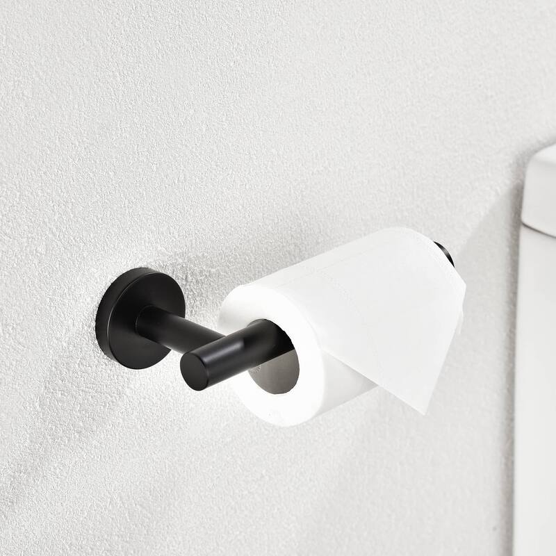 6-Piece Bathroom Hardware Set 23'' Bathroom Towel Bar Toilet Paper Holder Towel Ring Robe Hooks Stainless Steel Accessories Set