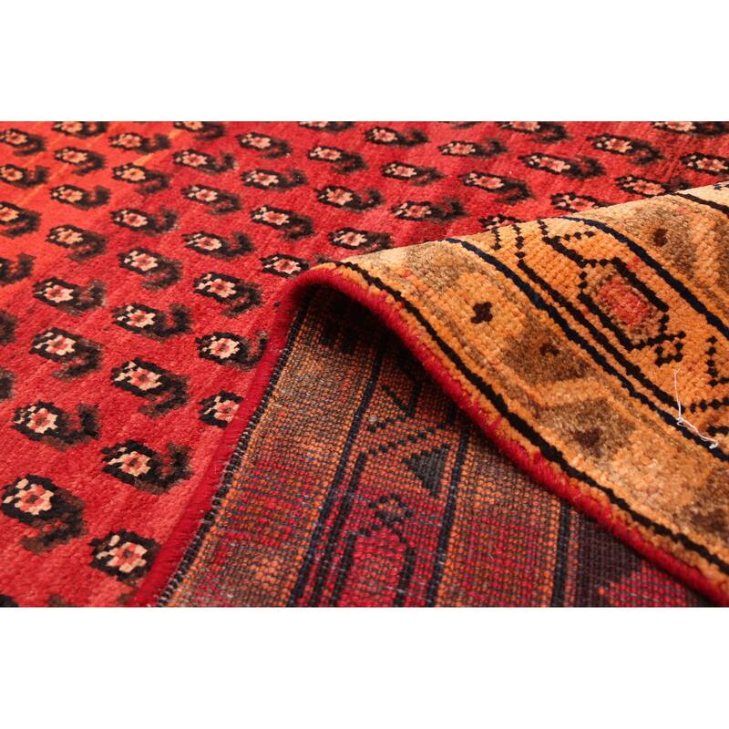 ECARPETGALLERY Hand-knotted Andelz Red Wool Rug - 4'5 x 9'11