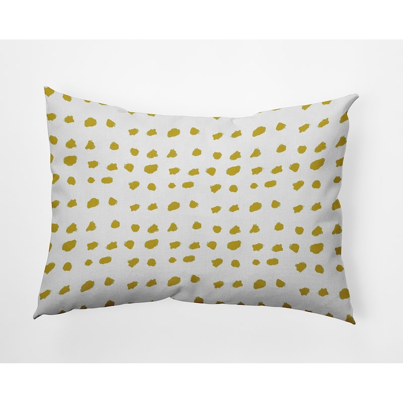 Dot Of Spots Decorative Throw Pillow - Mustard - 14" x 20"
