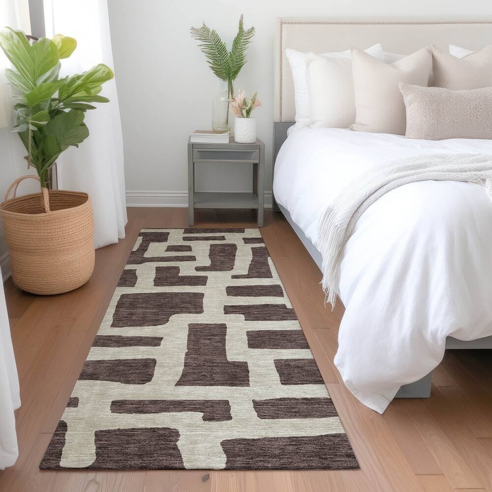 Premium Washable Super Soft Geo Maze Mayfield Rug