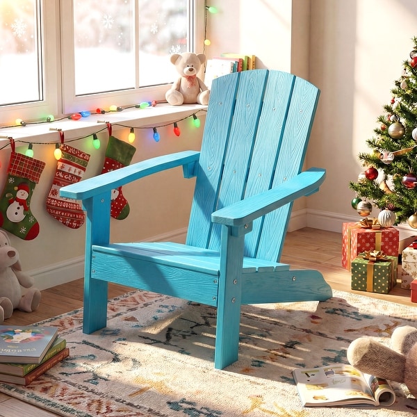 Costway Kids Adirondack Chair with High Backrest Armrests Fire Pit
