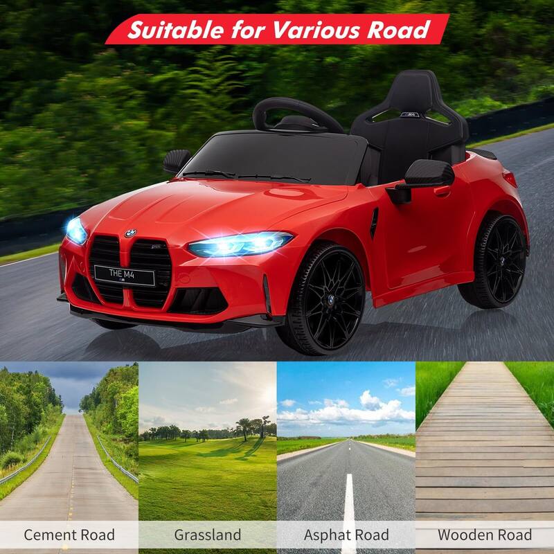 Licensed by BMW M4 12V Ride On Toy Car for Kids with Remote Control