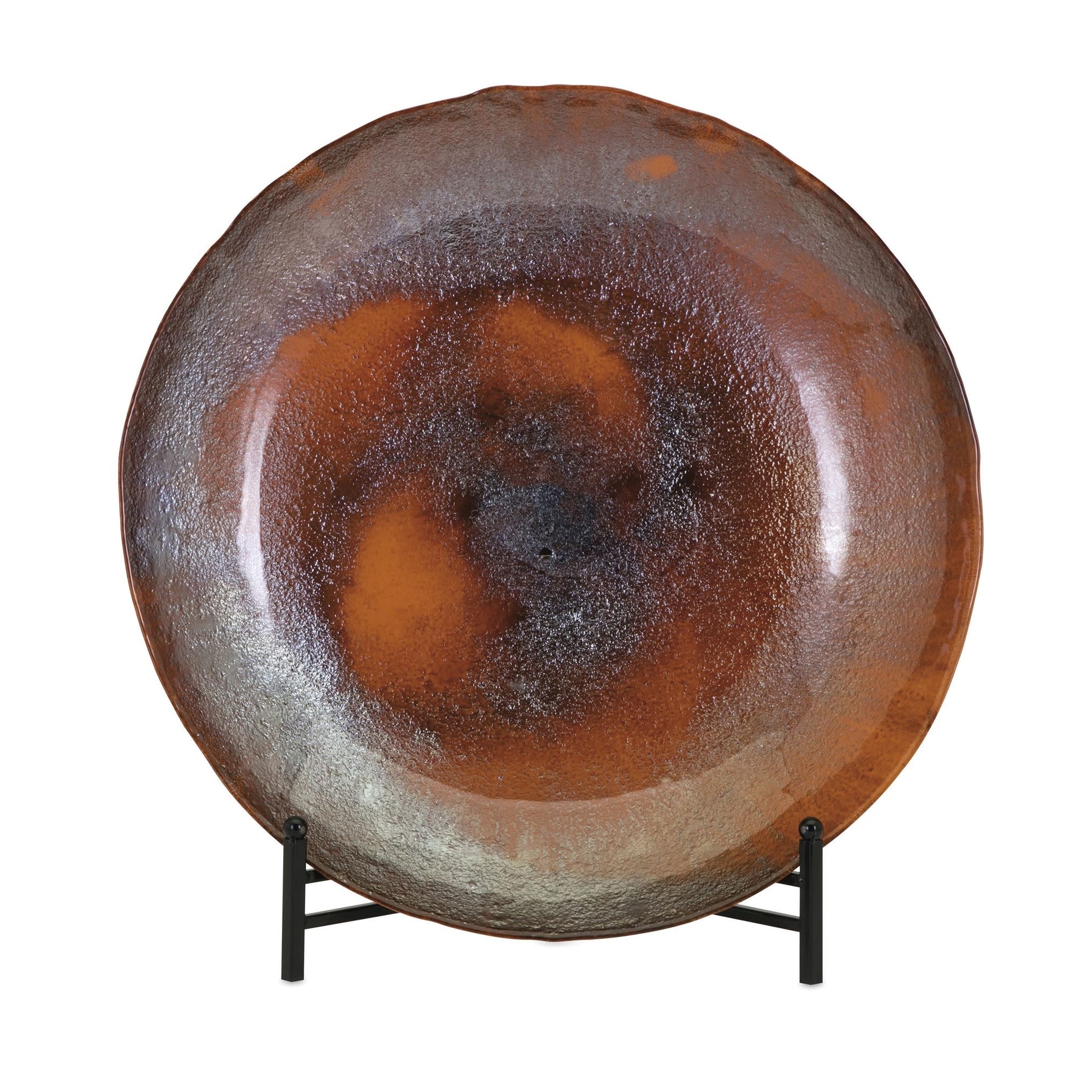 Shop Imax Home 83283 Persimmon Glass Decorative Plate With Stand