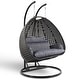 preview thumbnail 55 of 69, LeisureMod Chair Cover for 2-Person Hanging Egg Swing - Or Full Outdoor Wicker Patio Swing Lounger Chair with Stand & Cushions