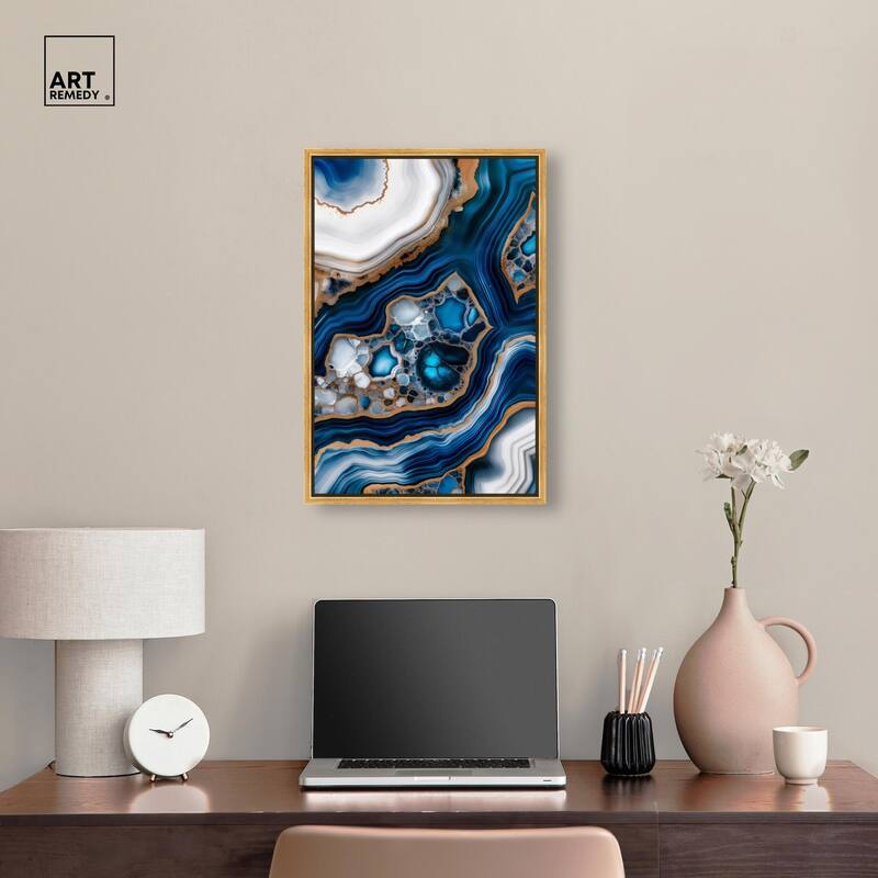 Azure Alveoli I Canvas by Art Remedy