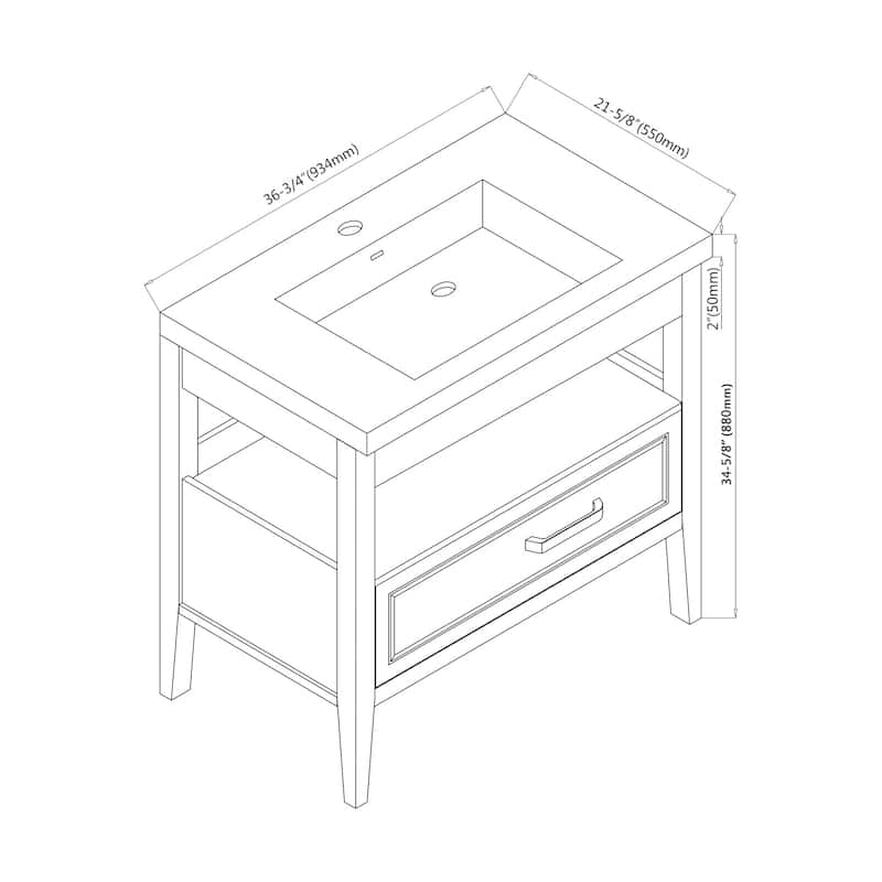 Tarkington 36" Single Bathroom Vanity Set