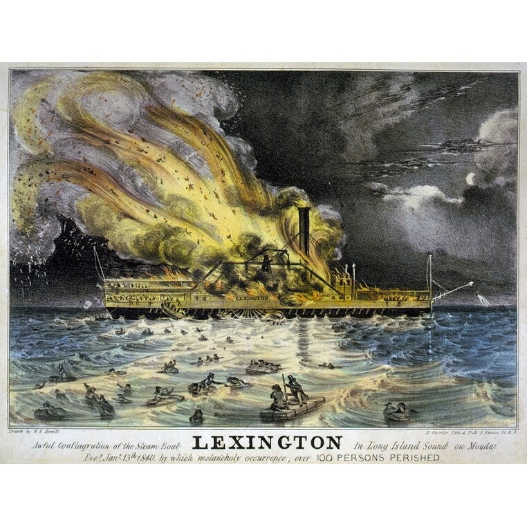 Shop Disastrous Fire On Steam Boat Lexington In Long Island Sound