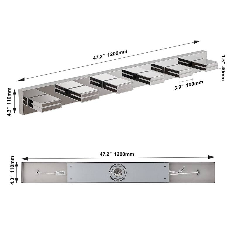 Modern LED Vanity Light, 6-Lights Wall Sconce for Bathroom and Mirror, Sleek Minimalist Design, Energy-Efficient