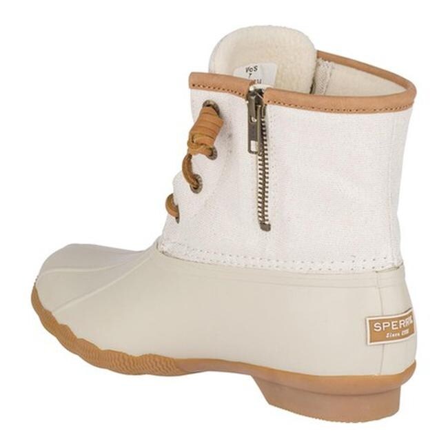 sperry saltwater duck boots ivory