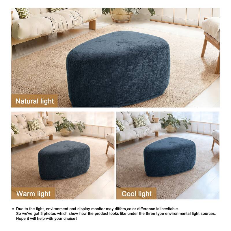 Modern Triangular Upholstered Accent Ottoman